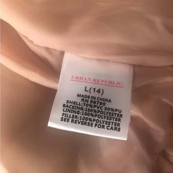 Urban Republic Faux Leather Ruffle Jacket Size 14 - Picture 5 of 8